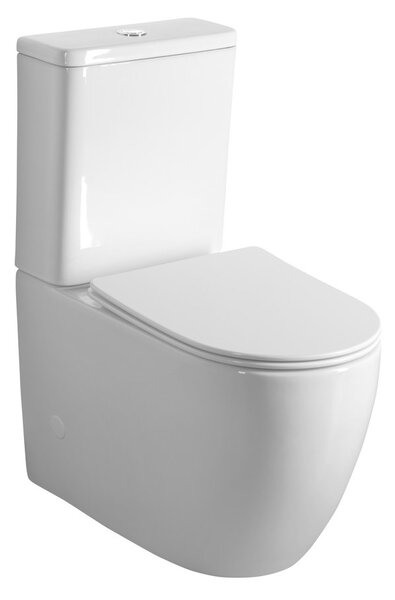 Sapho Sapho, INFINITY RIMLESS WC kombi csésze tartállyal, alsó/hátsó hulladék, fehér, PC105WR