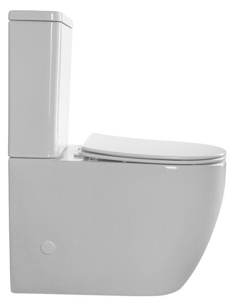 Sapho Sapho, INFINITY RIMLESS WC kombi csésze tartállyal, alsó/hátsó hulladék, fehér, PC105WR