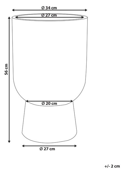 Virágcserép TAXODIUM 34 cm Grafitszürke