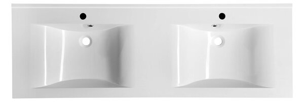 Sapho Sapho, FLAVIA dupla mosdókagyló 150x50cm, öntött márvány, fehér, 68154