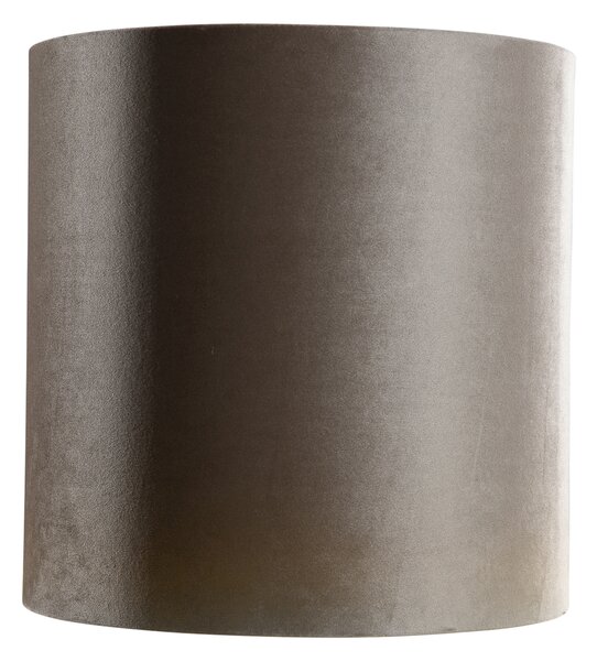 Bársony lámpaernyő taupe henger 40/40/40
