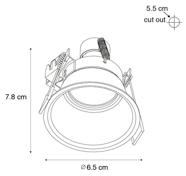 12 db-os beépíthető spotlámpa szett fehér GU10 35 mm IP44 - Dept