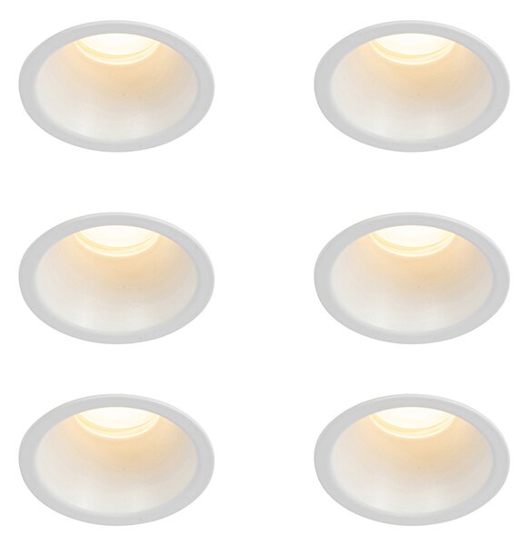 6 db fehér GU10 beépíthető spotlámpa szett 35 mm IP44 - Dept
