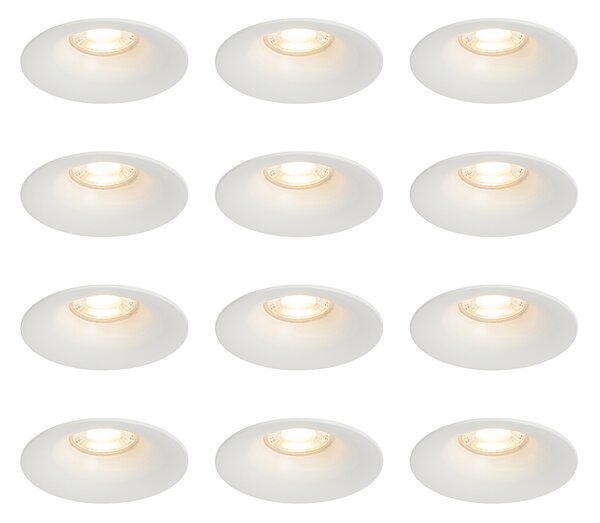 12 db-os beépíthető spotlámpa szett fehér GU10 50 mm - Gijs
