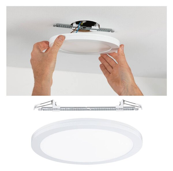 Paulmann fedél LED szerelőpanellel 4 000 K 33 cm, Fehér / opál, Nappali / Étkező, Műanyag