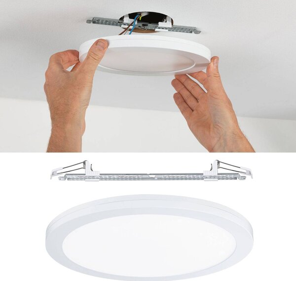 Paulmann fedél LED szerelőpanellel 4 000 K 33 cm, Fehér / opál, Nappali / Étkező, Műanyag
