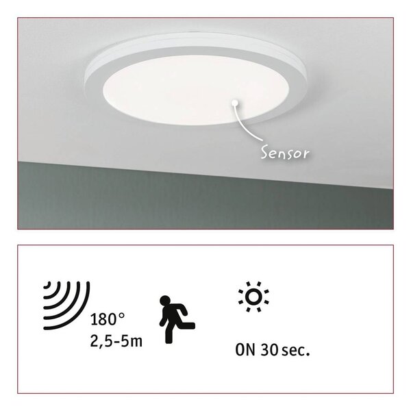 Paulmann fedél LED szerelőpanellel 4 000 K 33 cm, Fehér / opál, Nappali / Étkező, Műanyag
