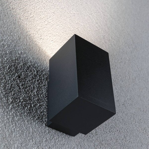 Paulmann Flame kültéri fali 1 izzós 10,3cm antr., Fekete, Alumínium, Modern