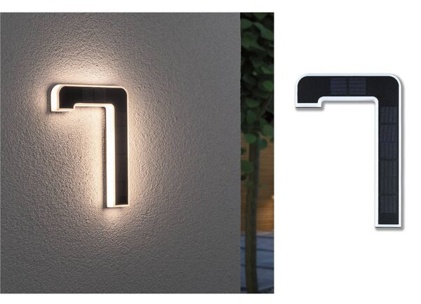 Paulmann LED Solar House 7-es számú napelemes ház, Fekete, Műanyag, Modern