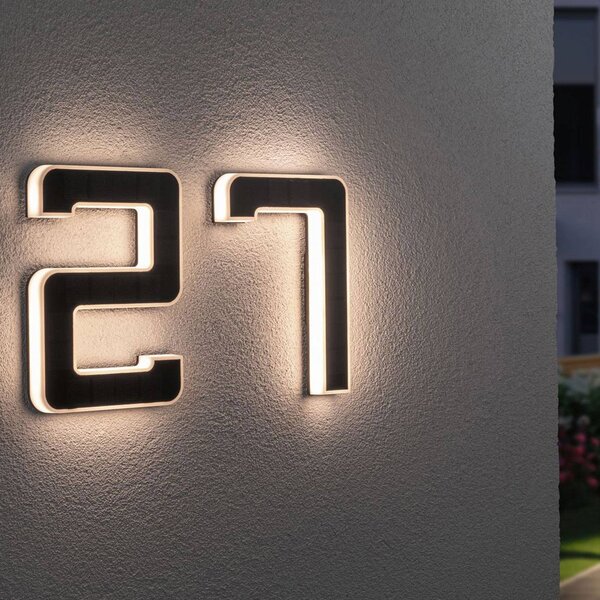 Paulmann LED Solar House 7-es számú napelemes ház, Fekete, Műanyag, Modern
