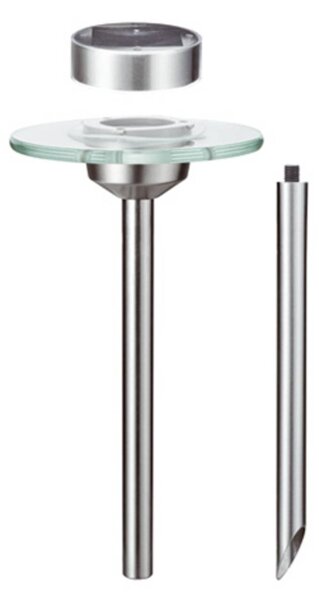Paulmann Ufo LED szolárlámpa földtüskével, Alu / szürke / cink, Rozsdamentes acél, Modern