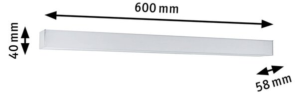 Paulmann HomeSpa Tova LED tükör lámpa, 60 cm, dimmelhető, Fehér / opál, Fürdőszoba, fém, Modern