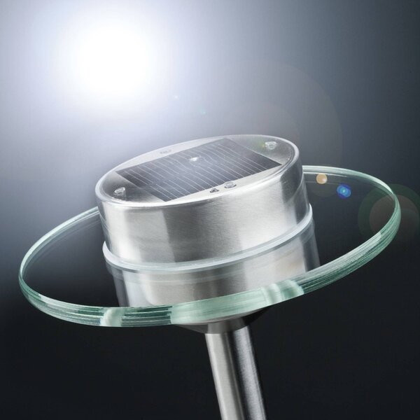 Paulmann Ufo LED szolárlámpa földtüskével, Alu / szürke / cink, Rozsdamentes acél, Modern