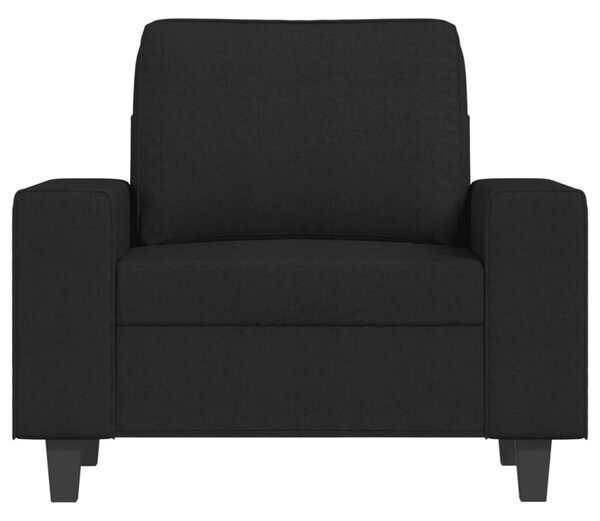 Fekete szövet kanapéfotel 60 cm