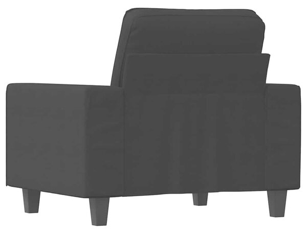 Fekete szövet kanapéfotel 60 cm