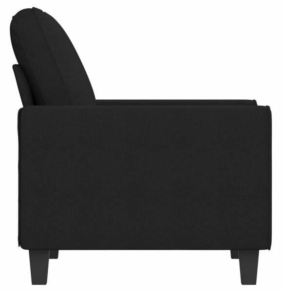 Fekete szövet kanapéfotel 60 cm