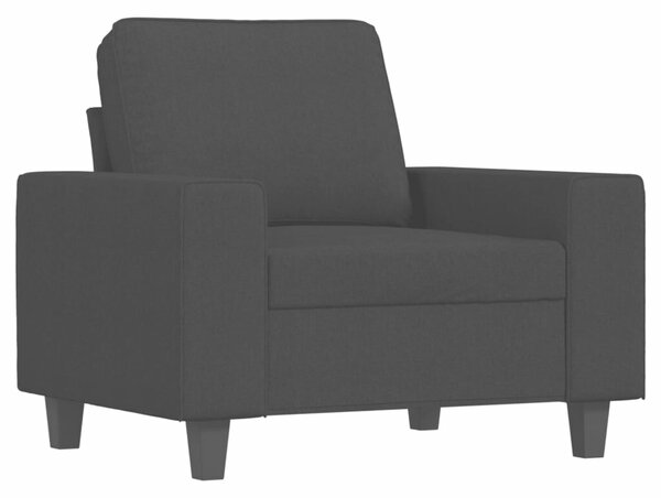 Fekete szövet kanapéfotel 60 cm
