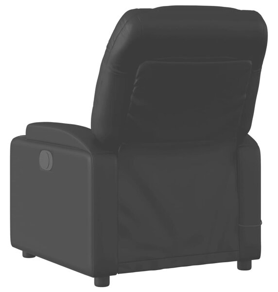 Fekete műbőr dönthető masszázsfotel