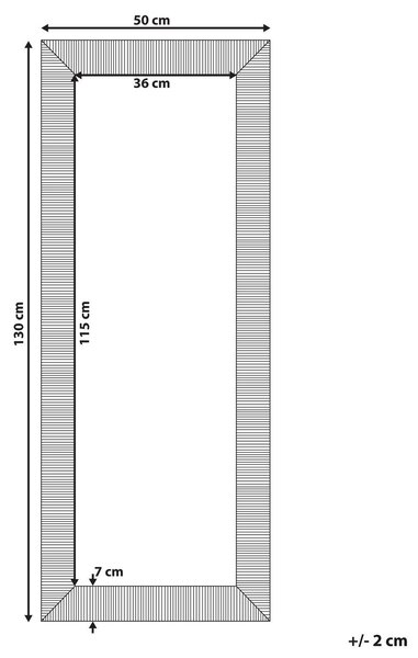 Falitükör DRAVEIL 50 cm 130 cm Arany