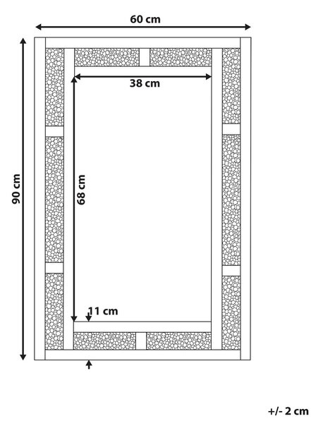 Falitükör AVRILLE 60 cm 90 cm Ezüst