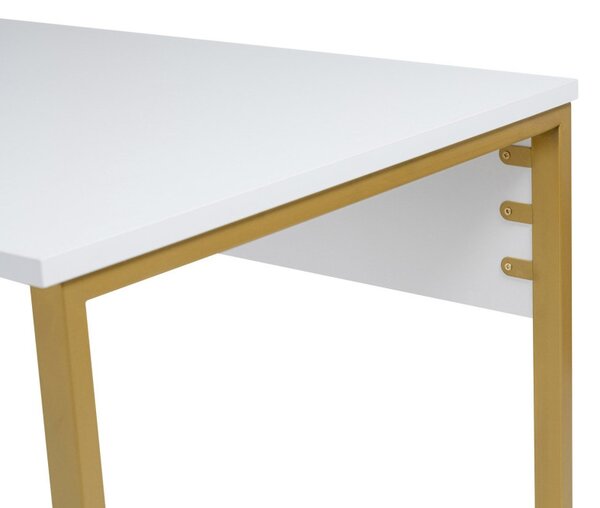 Twin Study Desk - fehér/arany íróasztal
