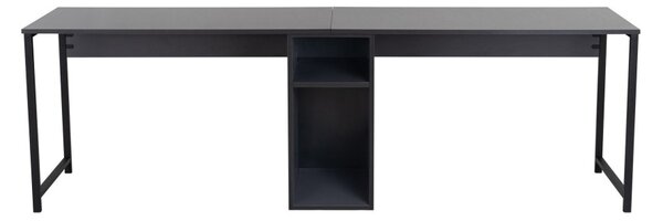 Twin Study Desk - antracit/fekete íróasztal