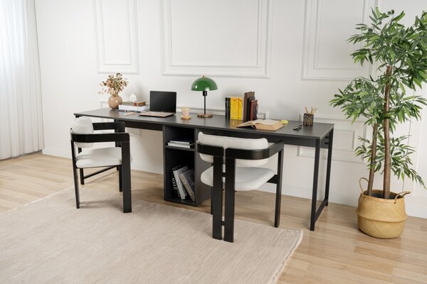 Twin Study Desk - antracit/fekete íróasztal