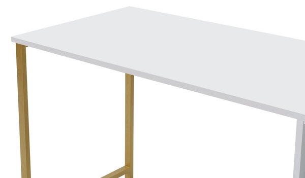 Twin Study Desk - fehér/arany íróasztal