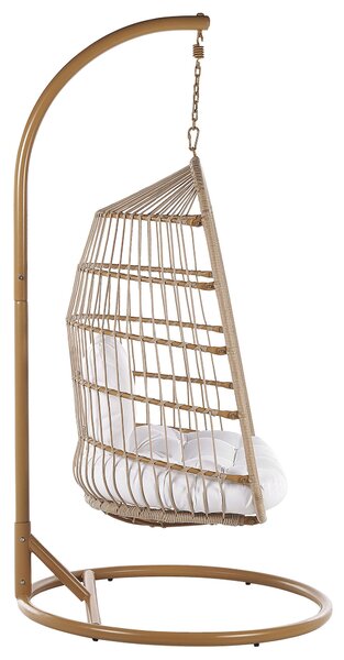 Függőszék állványzattal ALLERA PE Rattan Bézs