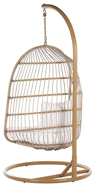 Függőszék állványzattal ALLERA PE Rattan Bézs