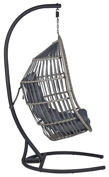 Függőszék állványzattal SESIA PE Rattan Sötétszürke