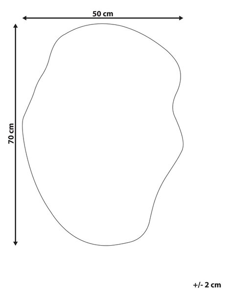 Falitükör FALAISE 50 cm 70 cm Ezüst