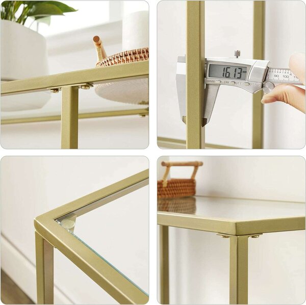 Polc, Vasagle, RT-0169, Arany, 130x30x73 cm