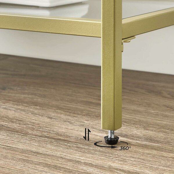 Polc, Vasagle, RT-0169, Arany, 130x30x73 cm