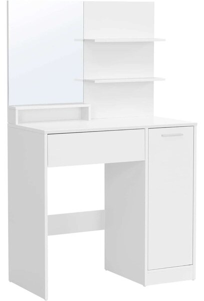 VASAGLE Sminkasztal - Fehér - 80x40x132 cm