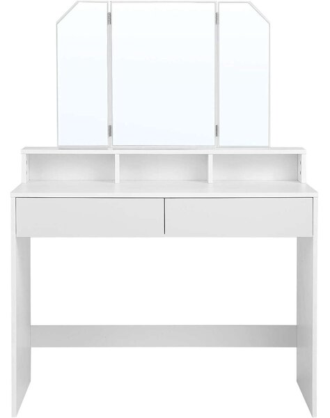 VASAGLE Sminkasztal - Fehér - 100x40x142cm