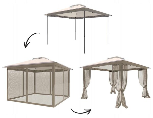 Kerti Pavilon - Automata Pop-Up - 3x3m - Bézs