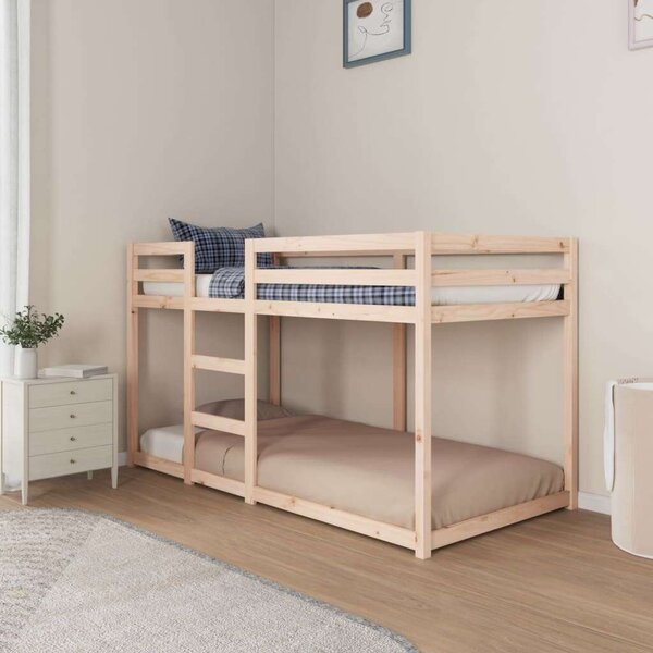 VidaXL tömör fenyőfa emeletes ágy 90x190 cm