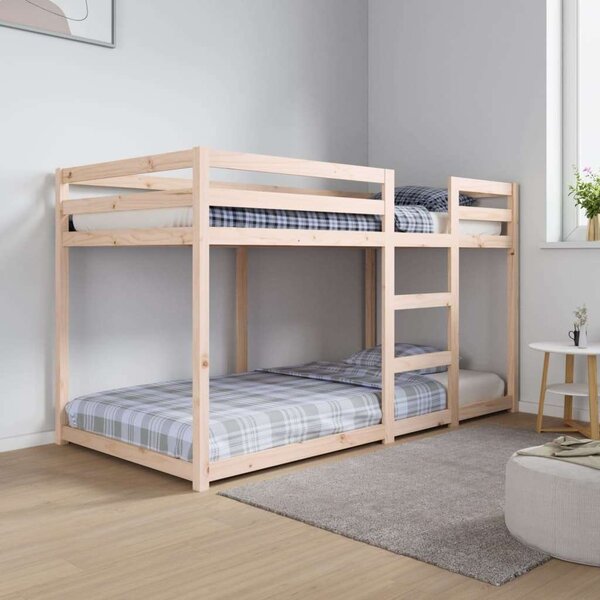 VidaXL tömör fenyőfa emeletes ágy 90x190 cm