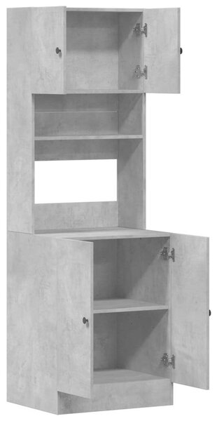 VidaXL Konyhaszekrény - Betonszürke - 60x50x180 cm