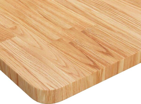 VidaXL világosbarna kezelt tömör fa fürdőszobai pult 100x60x2,5 cm