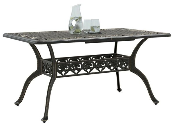 VidaXL Bronz Öntött Alumínium Kerti Asztal - 150x90 cm