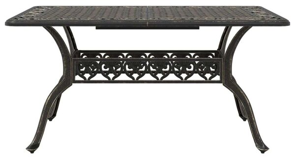 VidaXL Bronz Öntött Alumínium Kerti Asztal - 150x90 cm