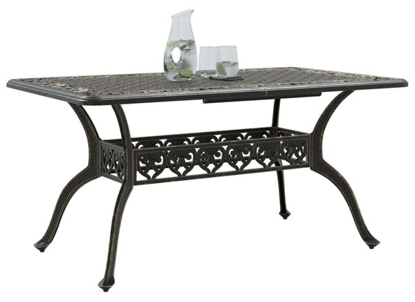 VidaXL Bronz Öntött Alumínium Kerti Asztal - 150x90 cm
