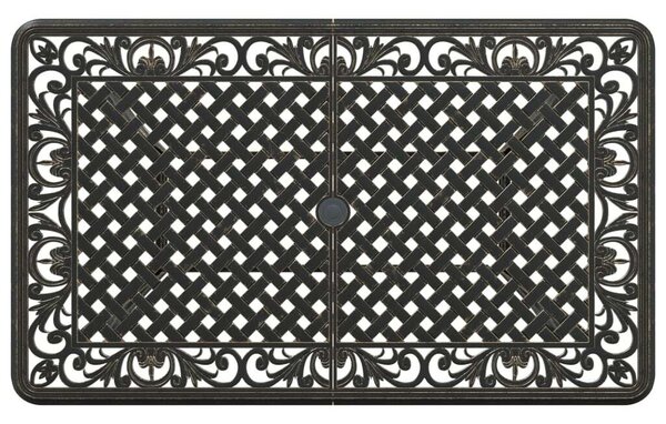 VidaXL Bronz Öntött Alumínium Kerti Asztal - 150x90 cm