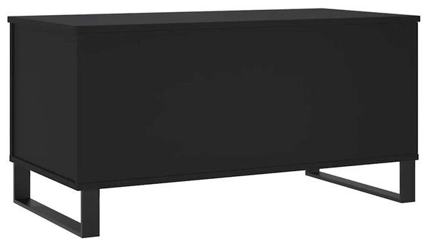 Fekete szerelt fa dohányzóasztal 90x44,5x45 cm