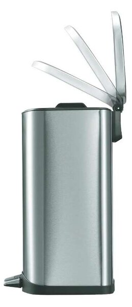 EKO pedálos szemetes, Della, űrtartalom 35 liter, 1 kivehető rekesz, ergonomikus, ujjlenyomat-mentes rozsdamentes test, lágyan záródó fedél, táska rögzítő támasz, rozsdamentes acél