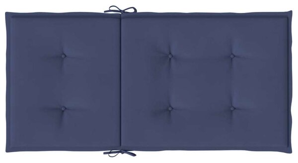 Székpárna szett - 6 db alacsony háttámlás - Tengerészkék - 100x50cm
