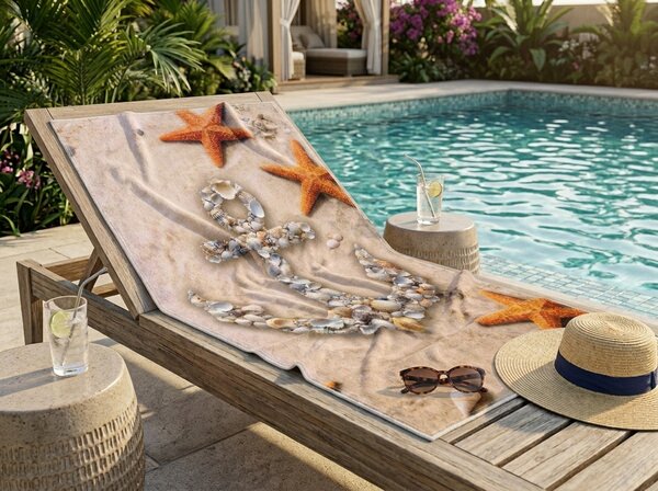 Gyorsan száradó strandfürdőlepedő NAUTICA színes 70 x 140 cm, 100% mikroszál