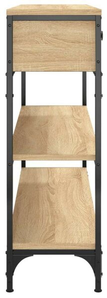VidaXL füstös tölgyszínű szerelt fa tálalóasztal 100x25x75 cm